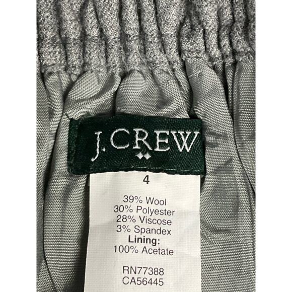 J CREW Mini Skirt Sidewalk City Heather Gray Wool Stretch sz 4 Comfort Pockets - Picture 8 of 11
